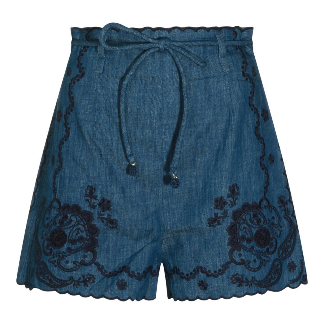 Zimmermann High-Waisted Denim-Like Shorts