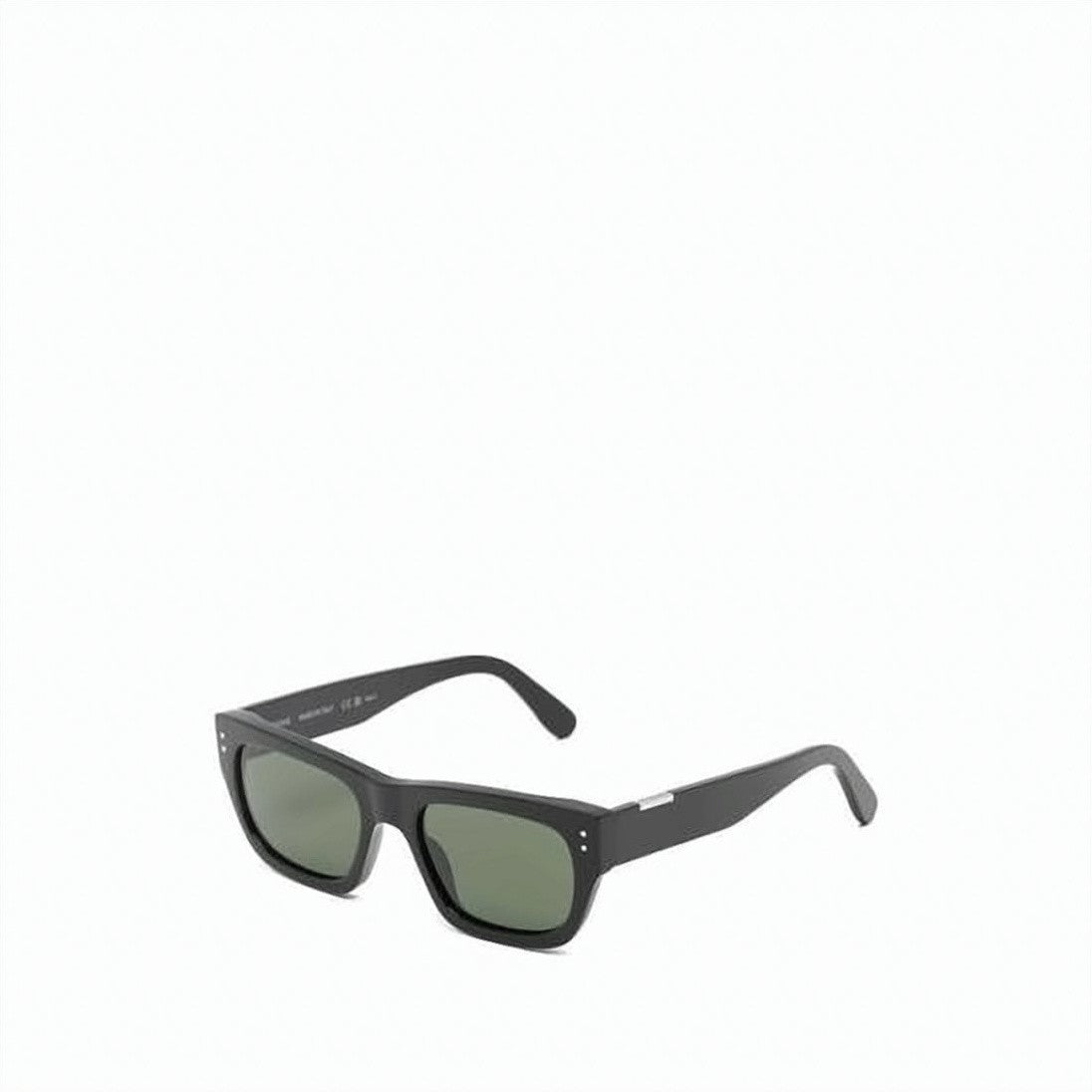 Totême Bold Rectangular Acetate Sunglasses With Green Tinted Lenses