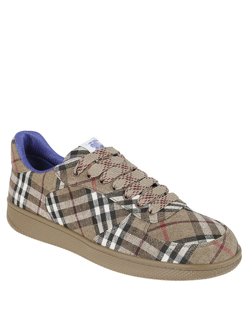Burberry Brown Check Sneakers