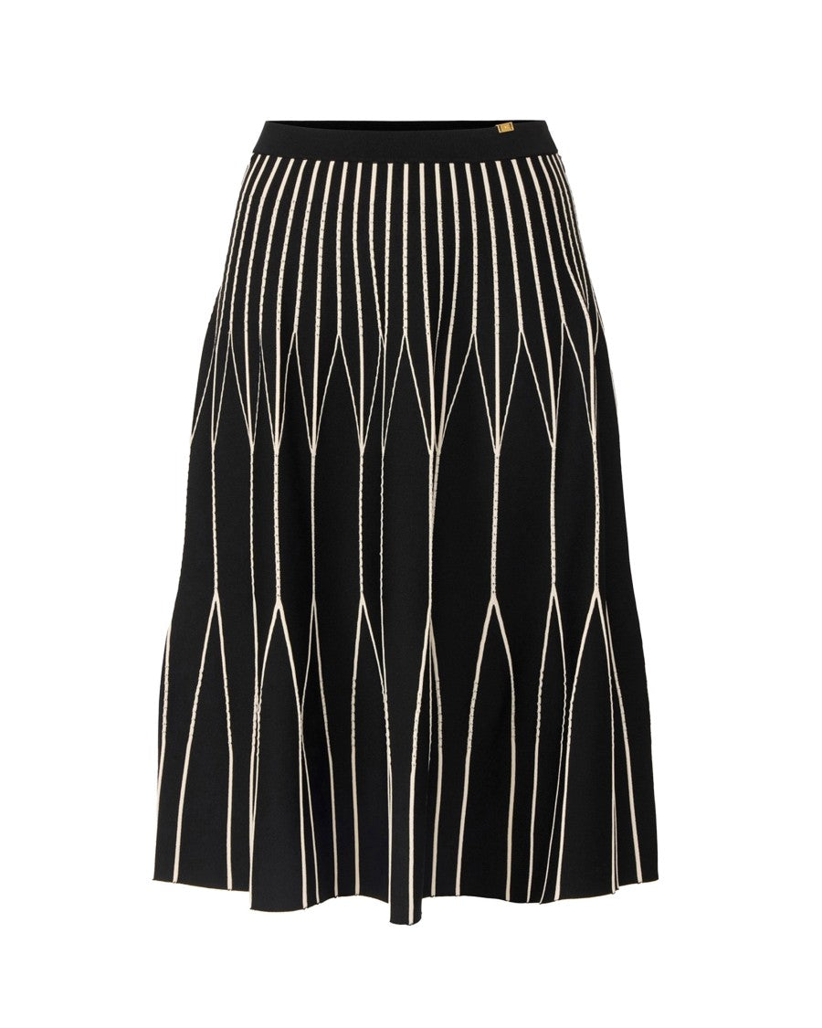 Elisabetta Franchi Bicolor Knit Skirt