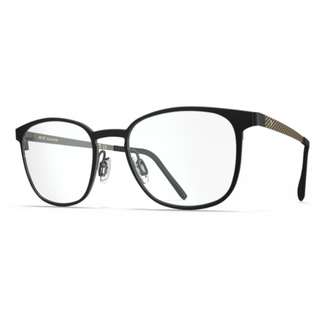 Blackfin Bf773 St. John Rectangular Beta Titanium Alloy Eyeglasses With Textured Temples