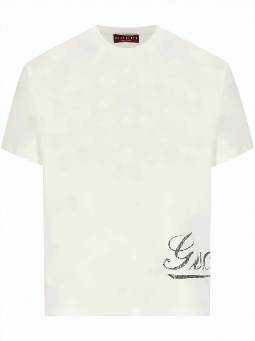 Gucci Cotton Jersey T-Shirt With Subtle Print Detail