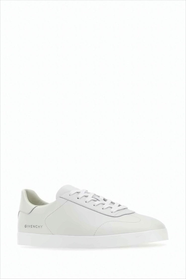 Givenchy White Calfskin Low-Top Sneakers With Minimalist Design