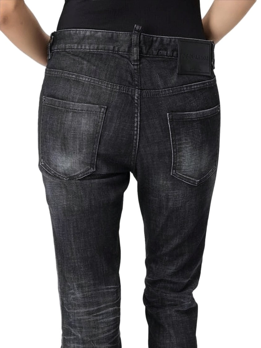 Dsquared2 Slightly Tapered Black Denim Pants