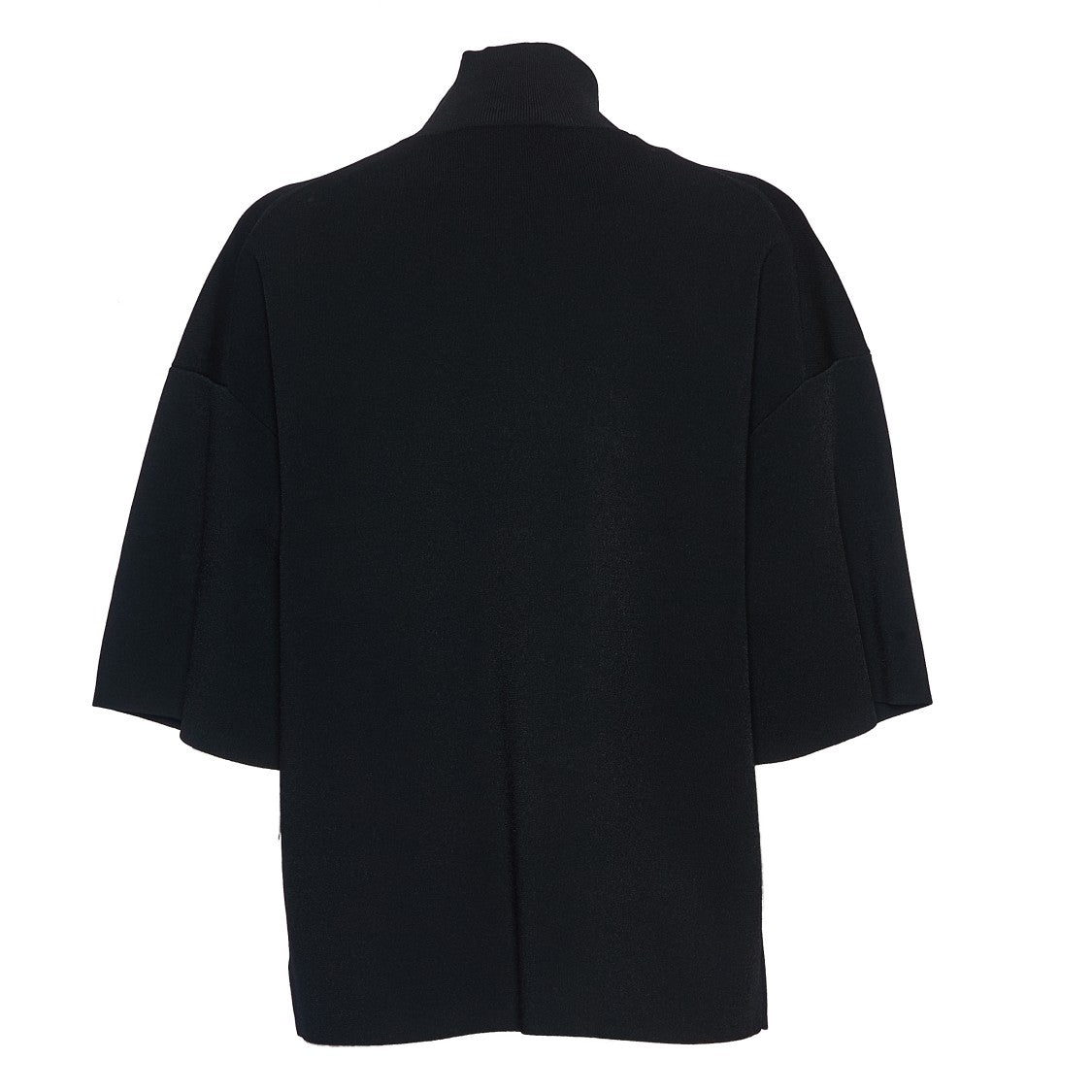 Theory High Neck Black Sweater With Oversized Silhouette
