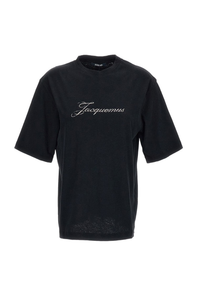 Jacquemus Black Crewneck Cotton T-Shirt