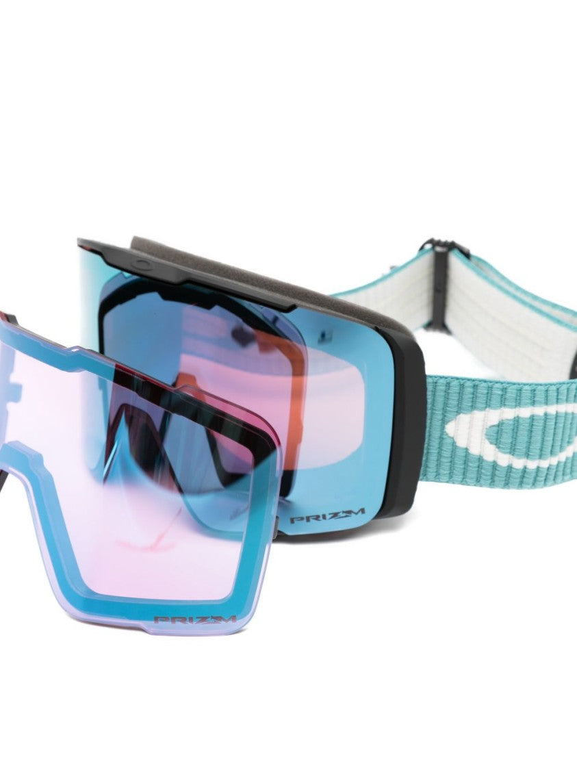 Oakley Wraparound Blue Mirrored Sunglasses