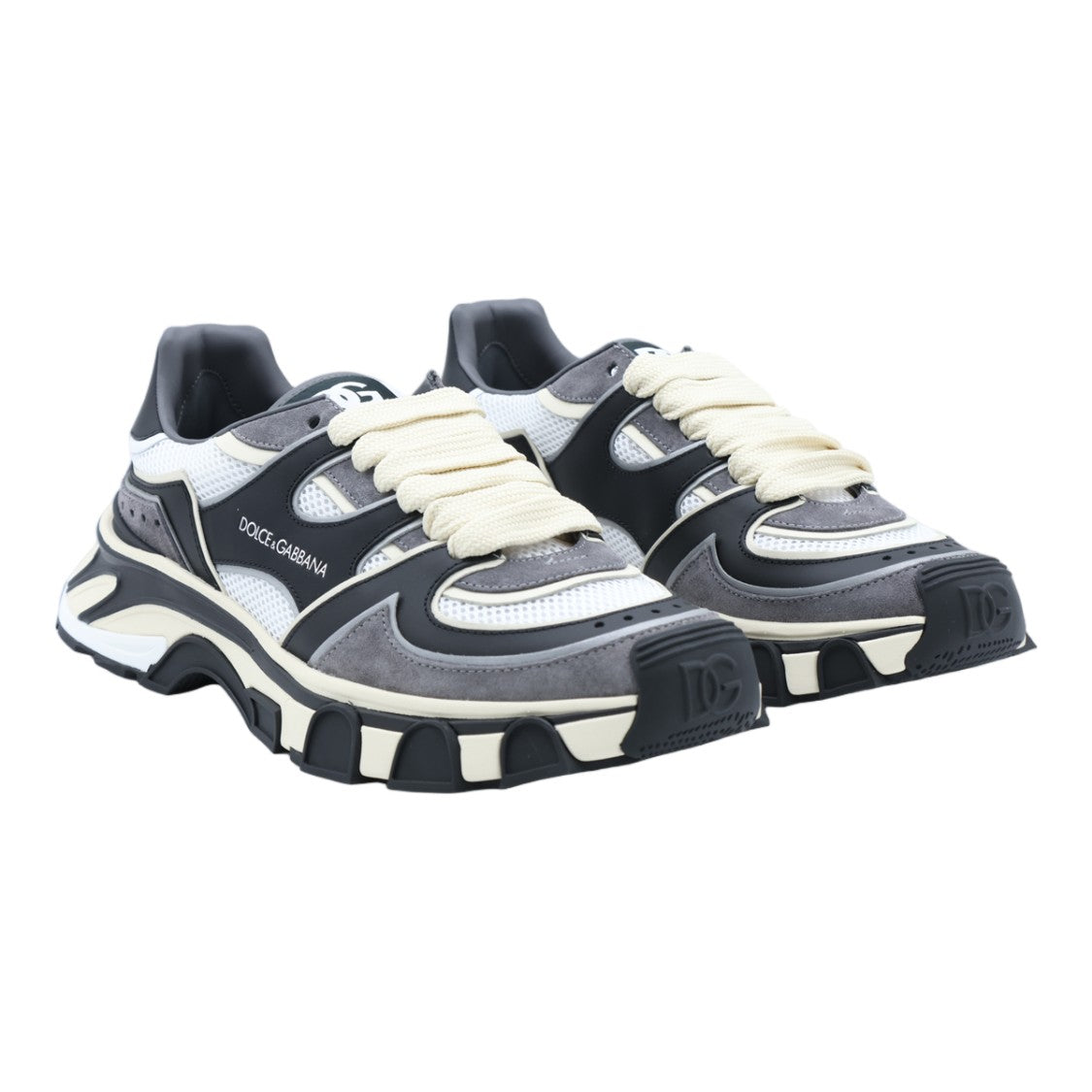 Dolce & Gabbana Layered Design Sculpted Sole Chunky Sneakers
