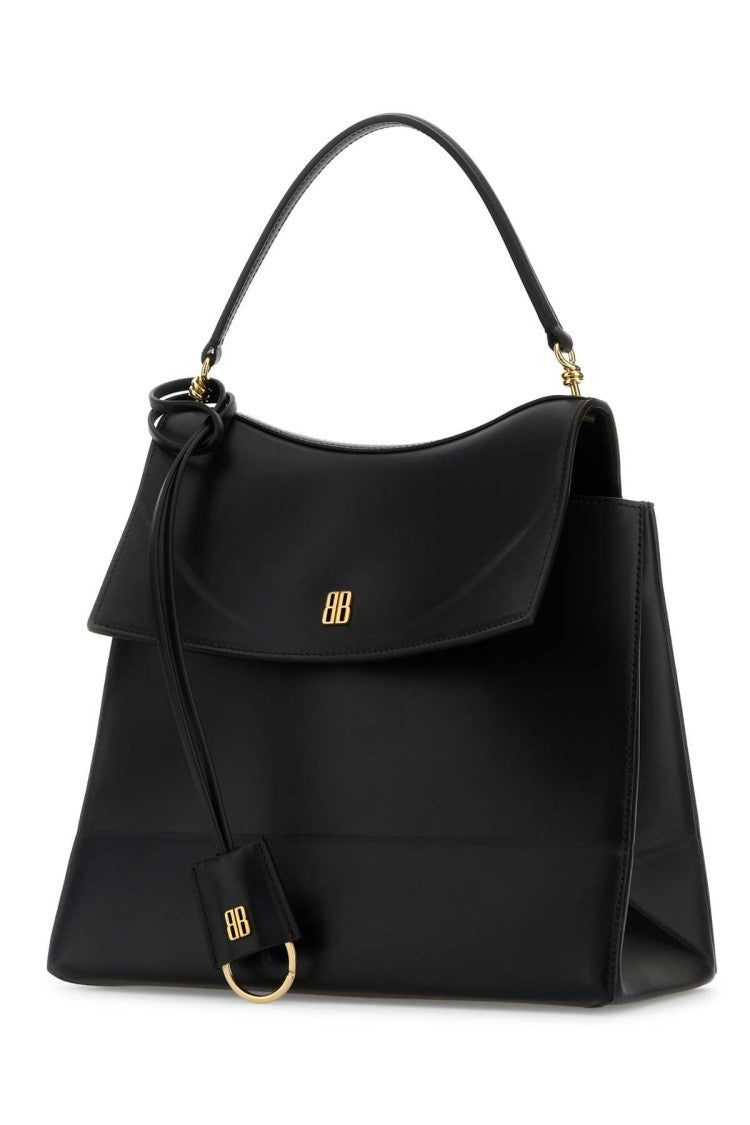 Balenciaga Black Leather Medium Nano Handbag