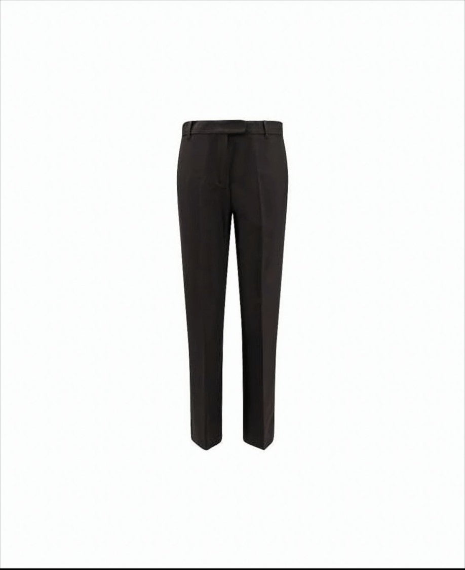 Max Mara Slim Straight-Leg Tailored Pants With Pressed Creases