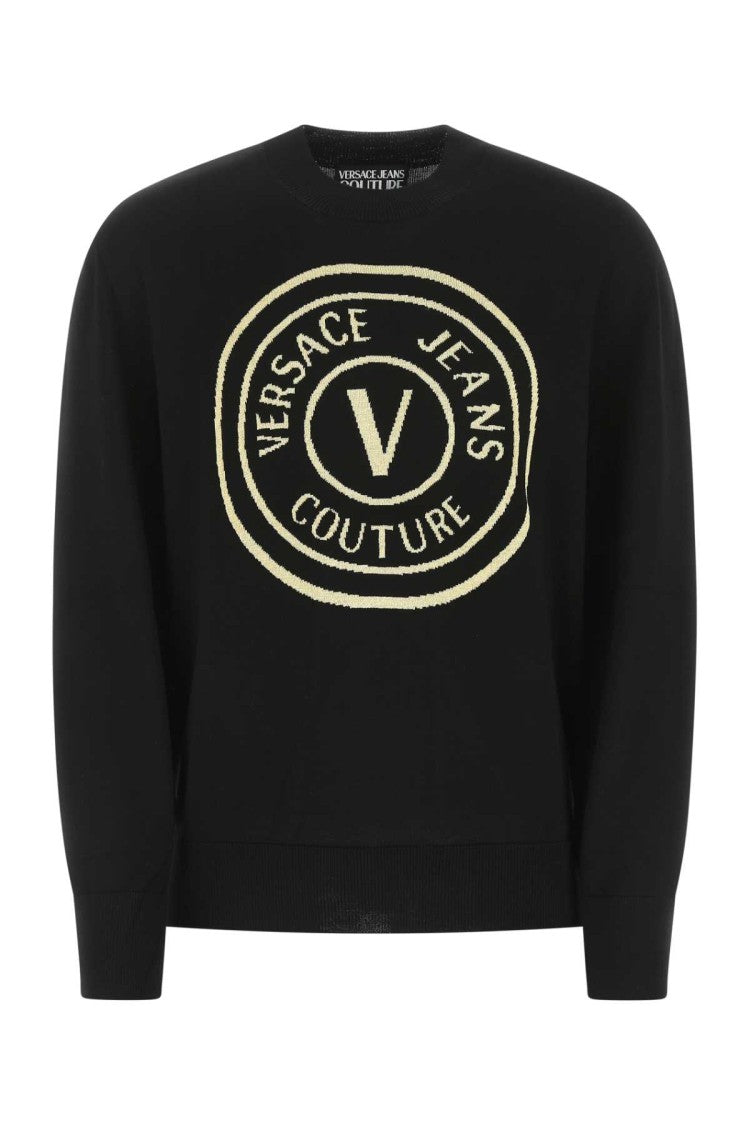 Versace Jeans Couture Black Wool Sweater