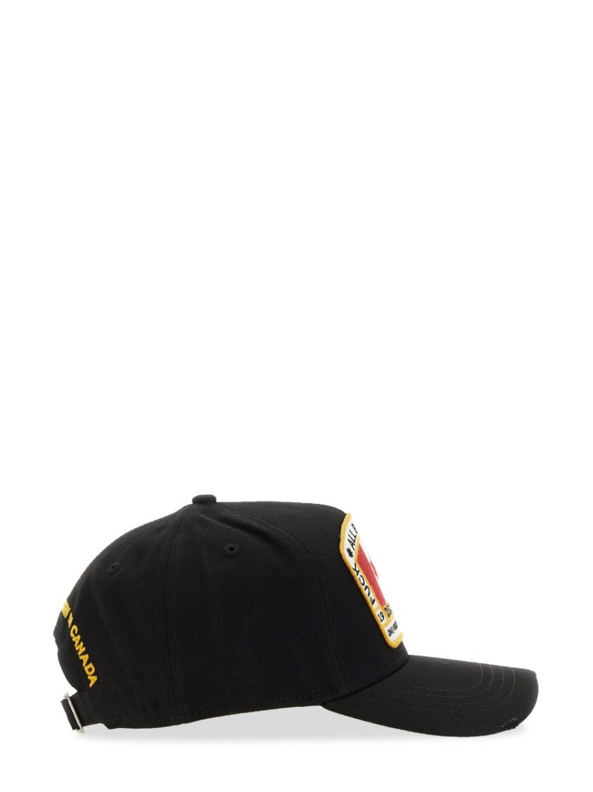 Dsquared2 Structured Black Baseball Hat