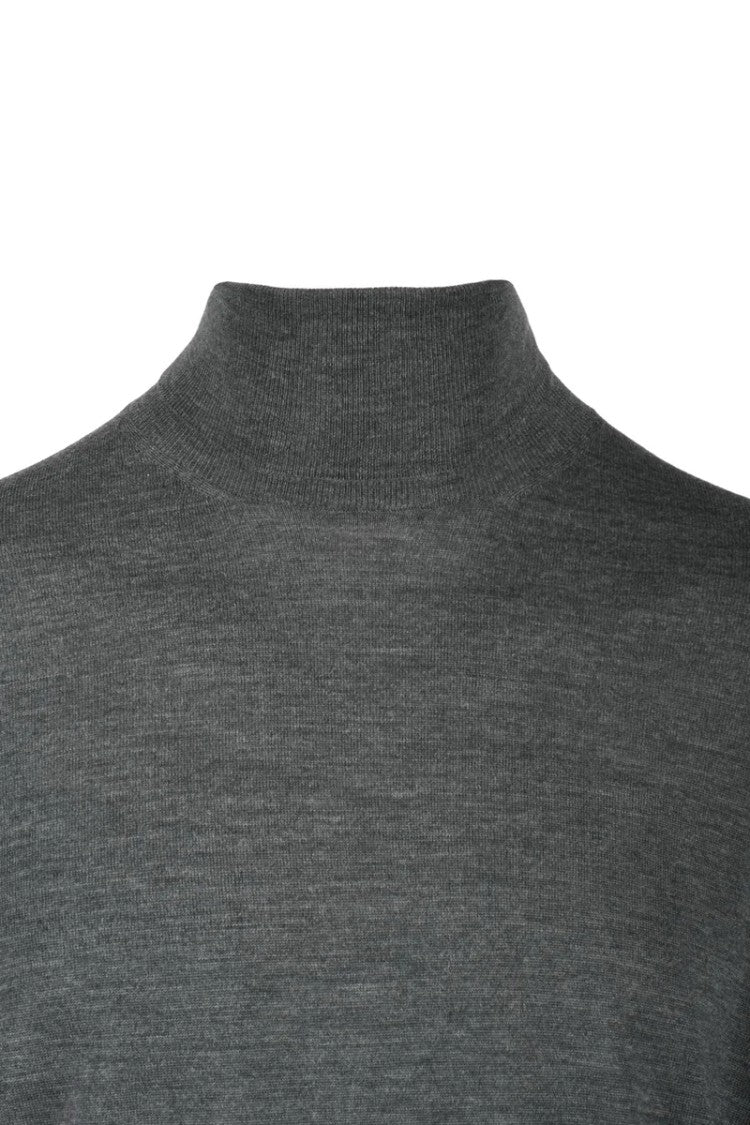 Filippo De Laurentiis Grey Merino Wool Men's Merino Wool Turtleneck