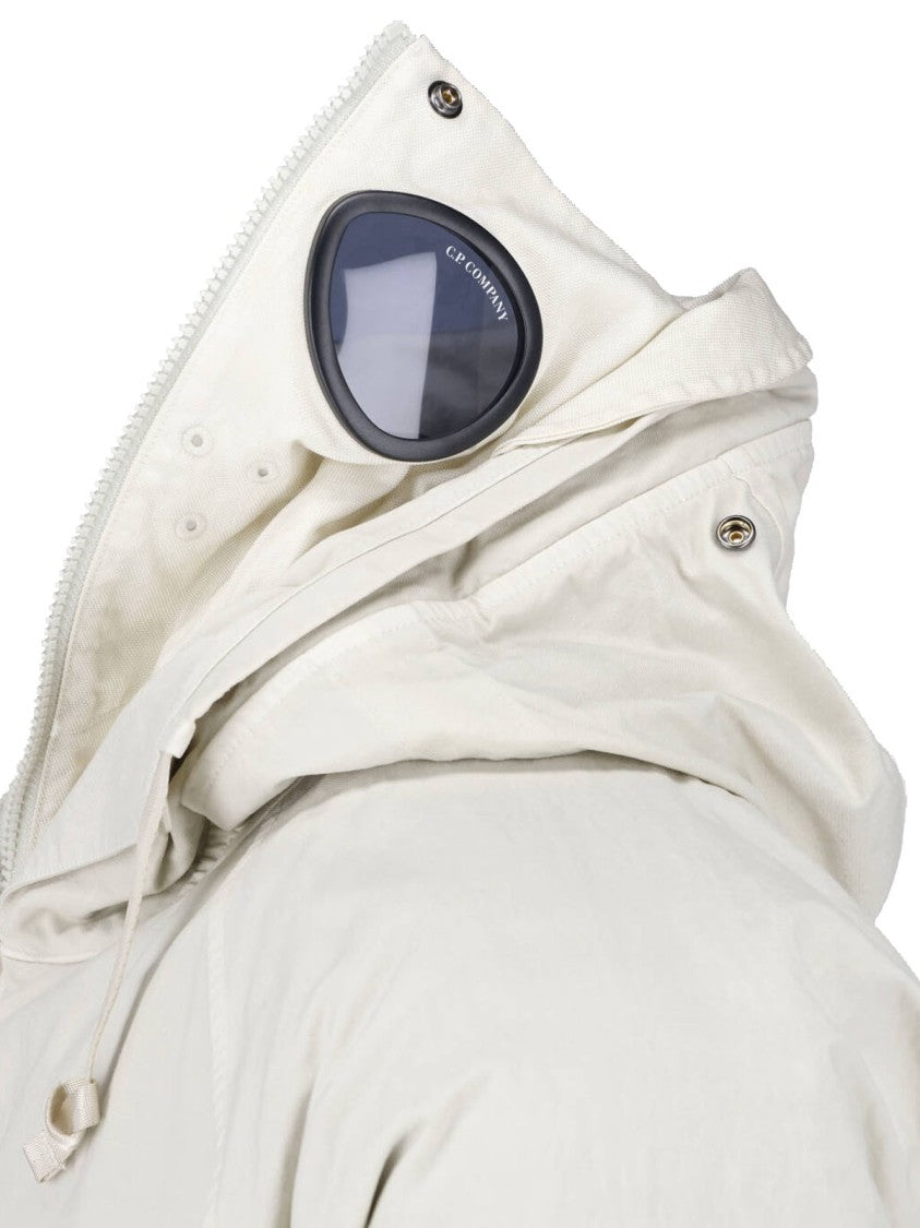 C.P. Company Hooded Jacket With Goggle Lens Detail And Zip Closure