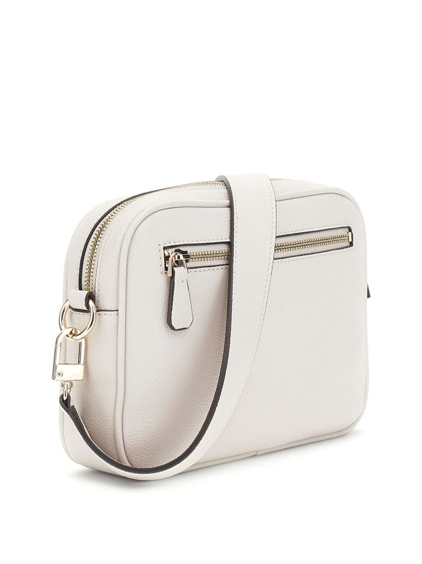 Guess Women's White Crossbody Bag In Faux Leather