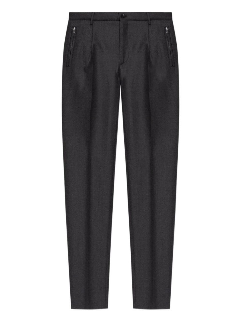 Etro Grey Wool Flannel Trousers