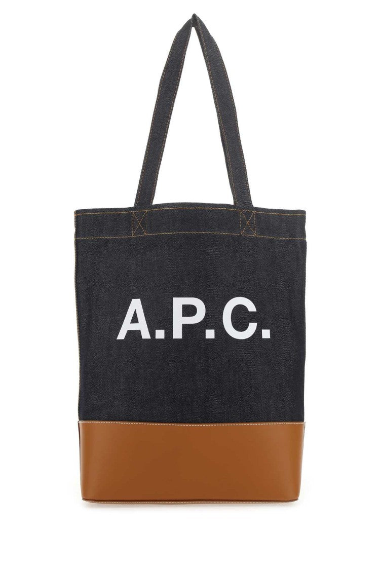 A.P.C. Dark Blue Denim Handbag