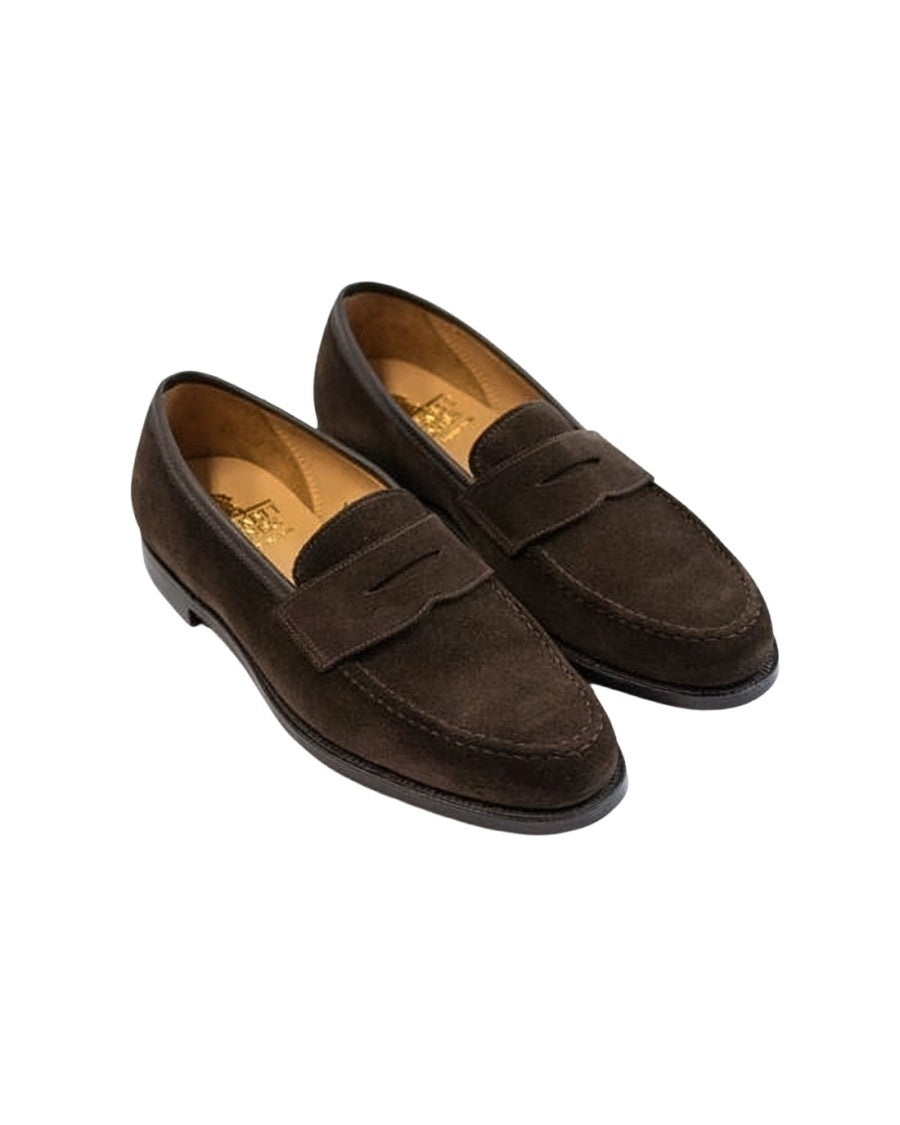 Crockett & Jones Suede Loafers With Penny Strap