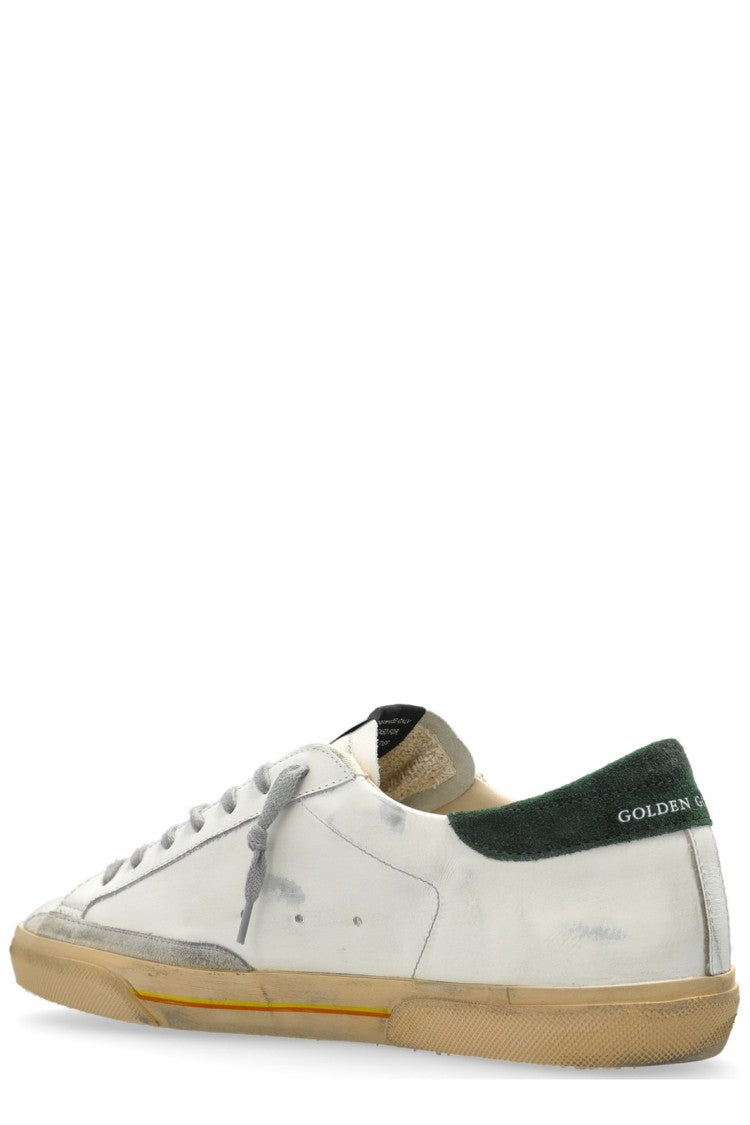 Golden Goose White Leather Sneakers With Journey Print And Perforated Design