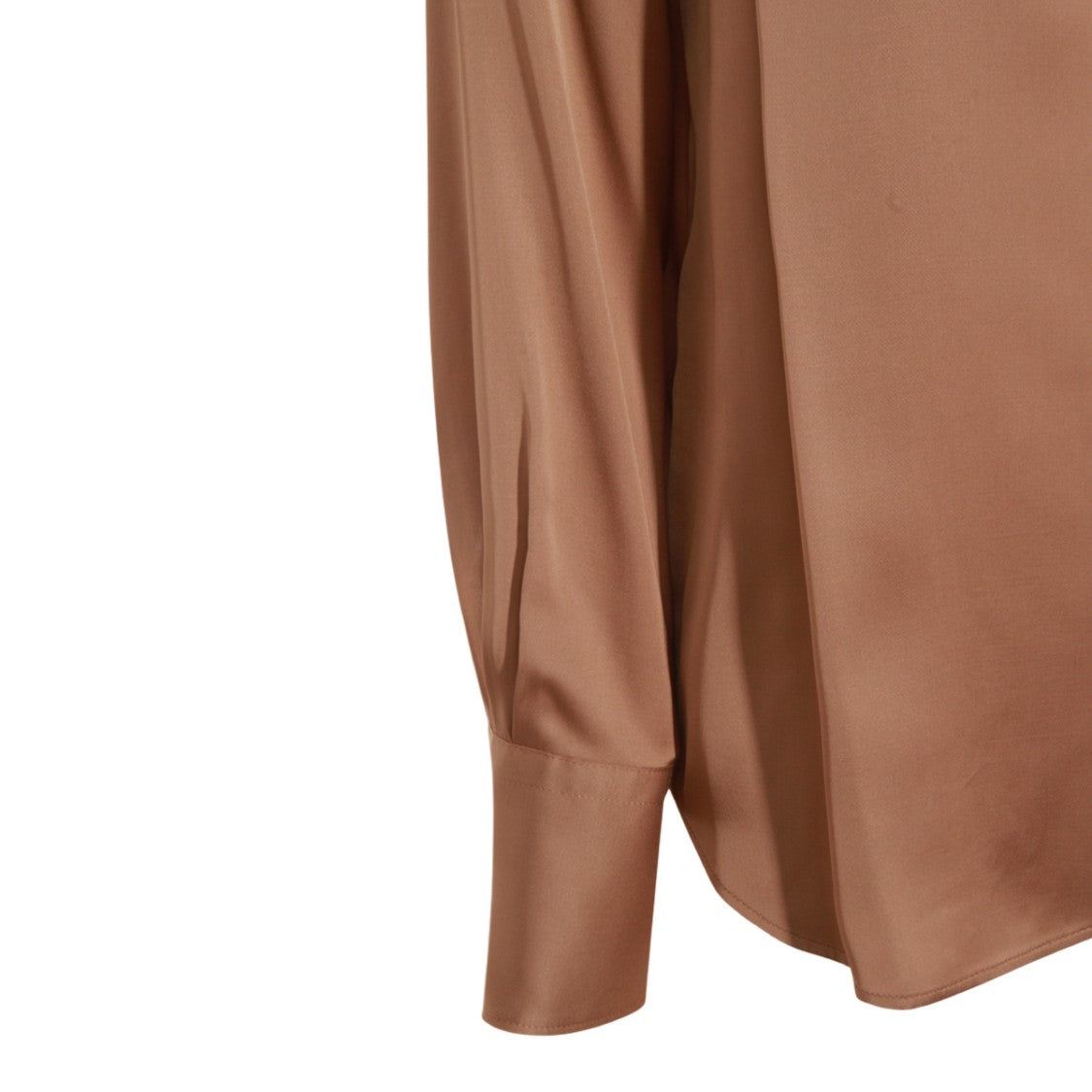 Glanshirt Satin-Finish Warm Brown Shirt With Classic Collar