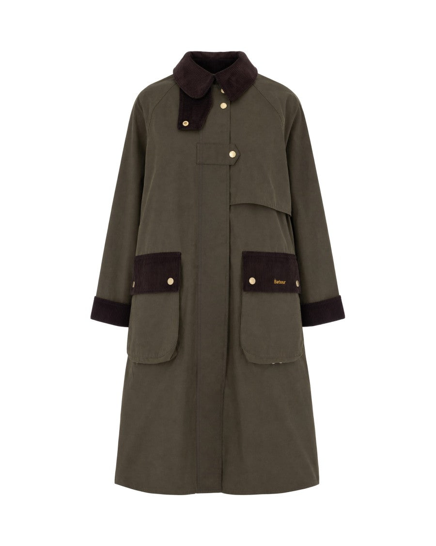 Barbour Oversized Long Waxed Cotton Coat