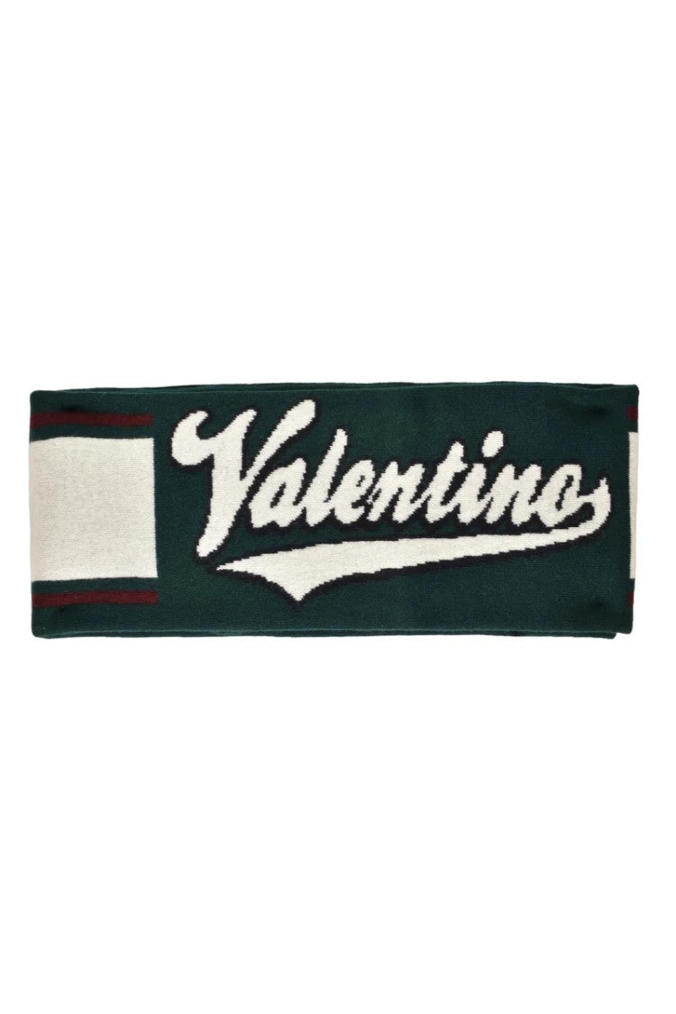 Valentino Wool Scarf - Green/White