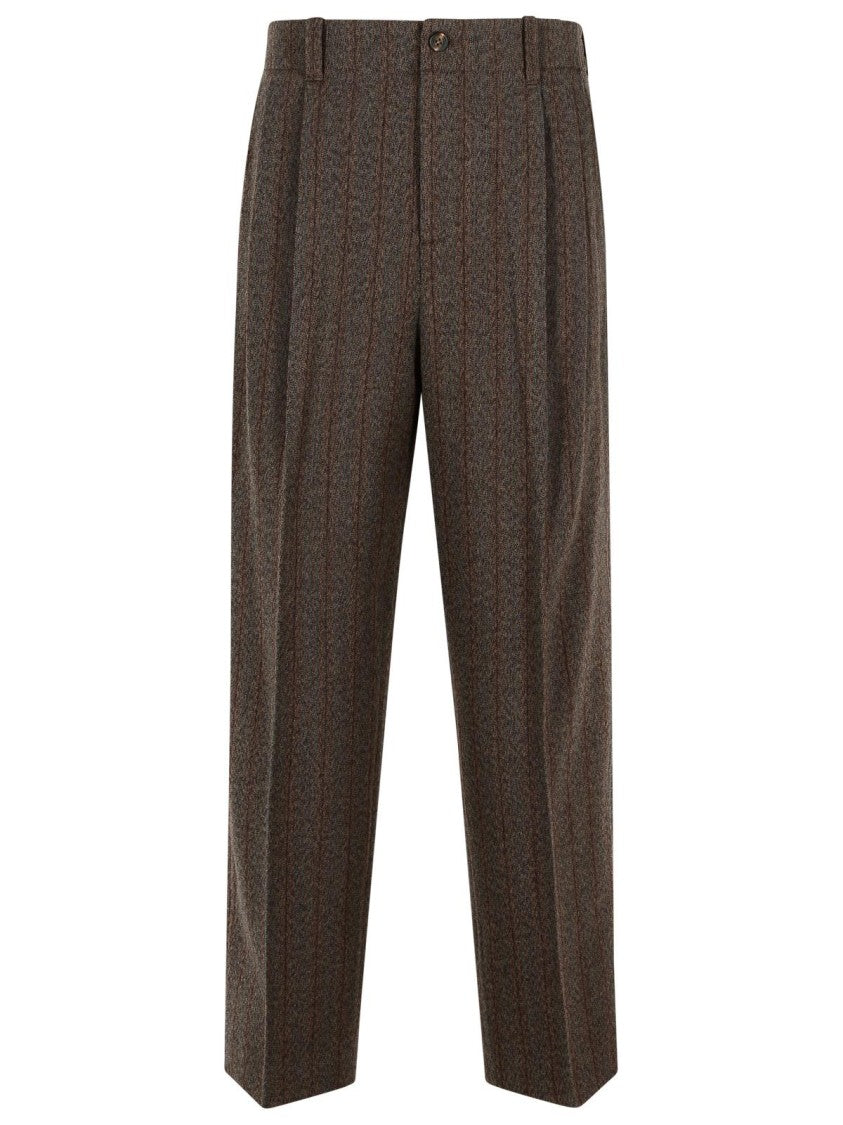 Golden Goose Brown Virgin Wool Trousers