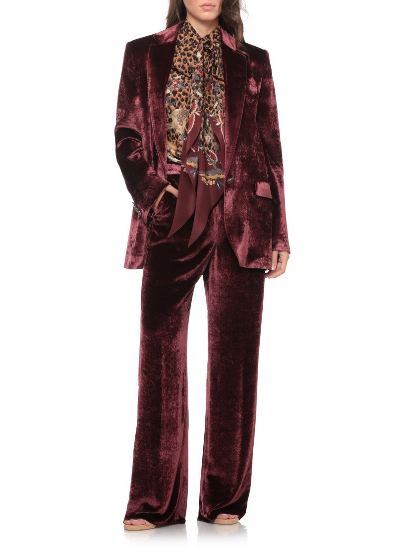 Etro Patterned High-Collar Silk Shirt