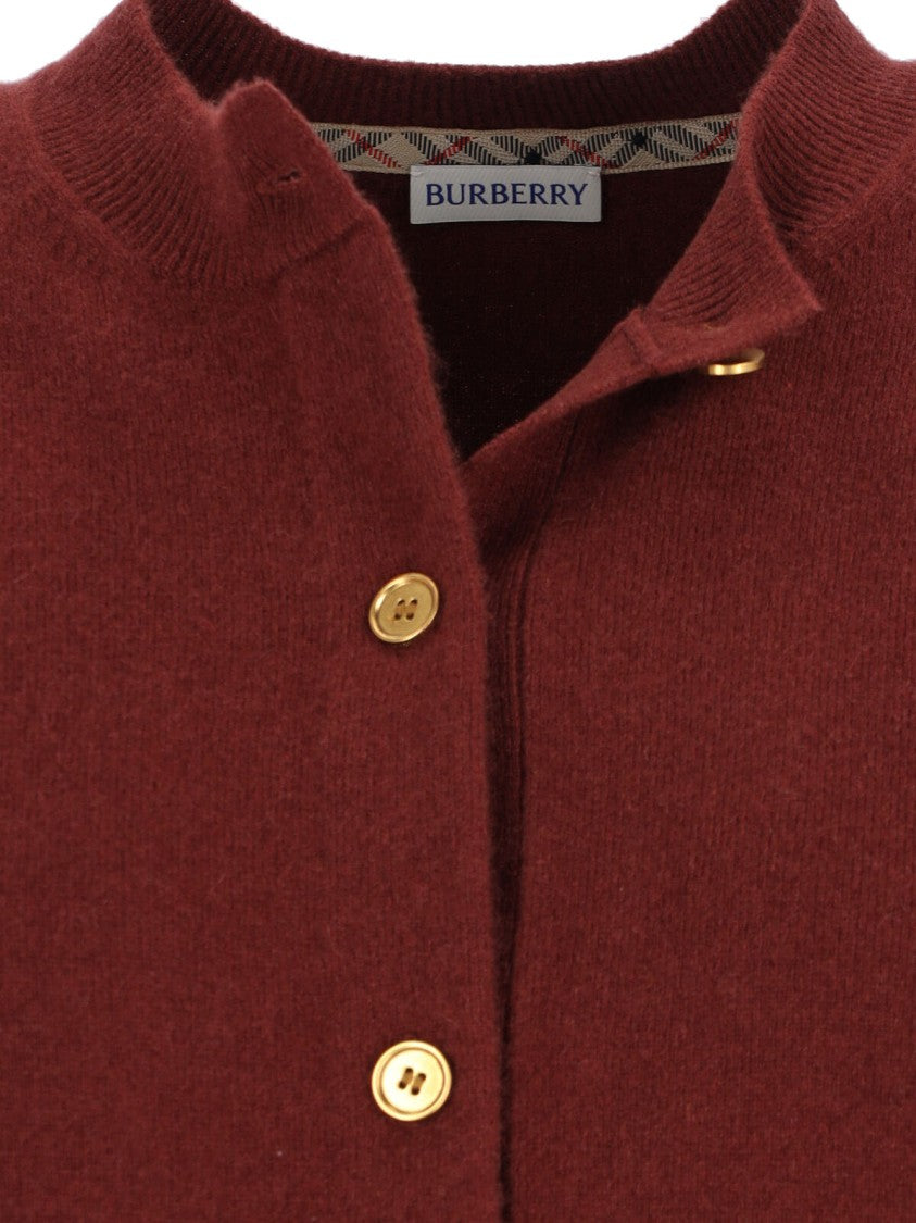 Burberry "Ekd" Cashmere Cardigan – Red