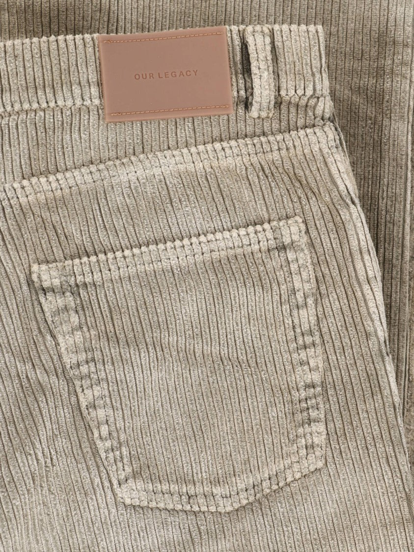 Our Legacy Wide-Cut Straight-Leg Corduroy Pants With Textured Ribbing