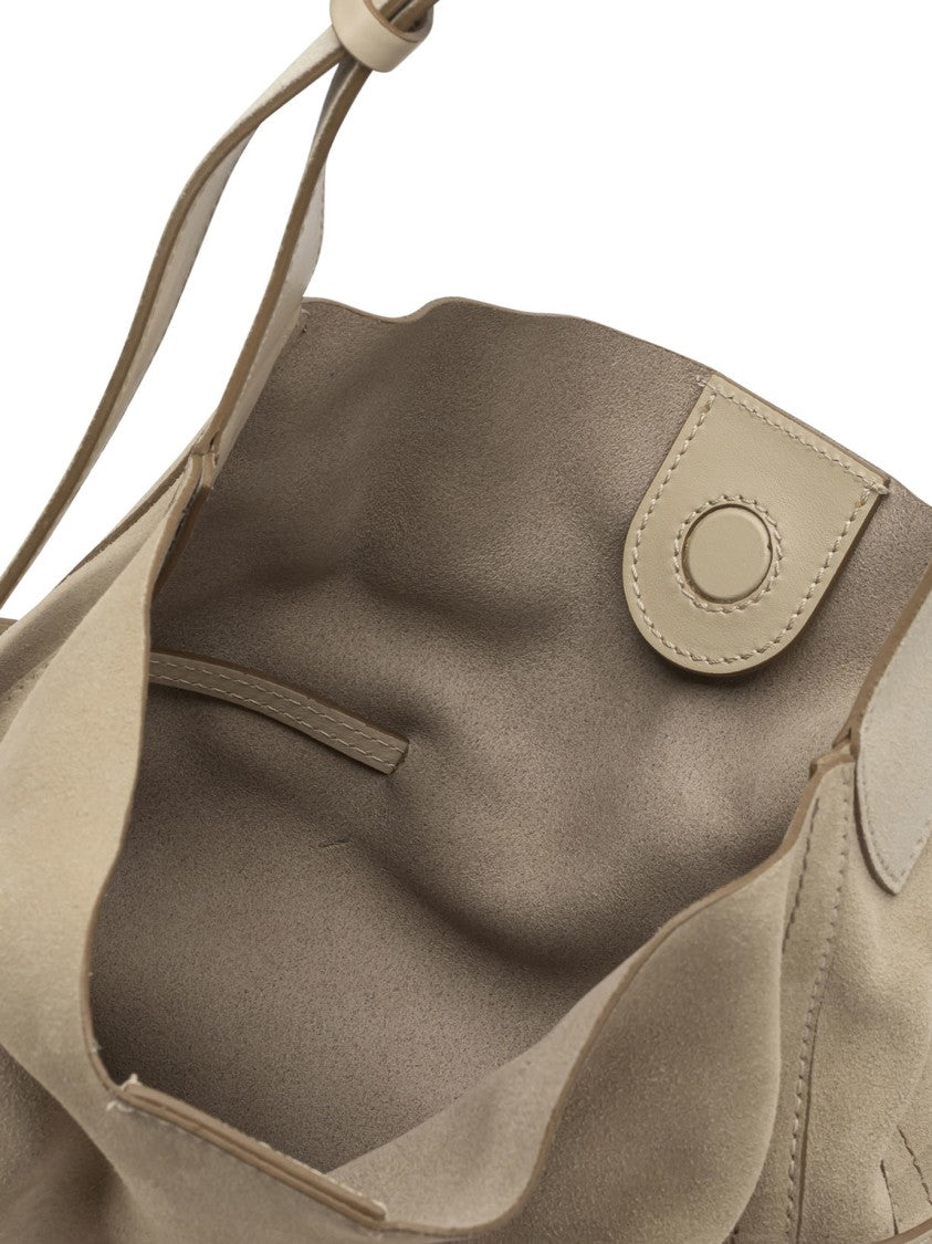 Gianni Chiarini Spacious Suede Shoulder Bag With Adjustable Strap