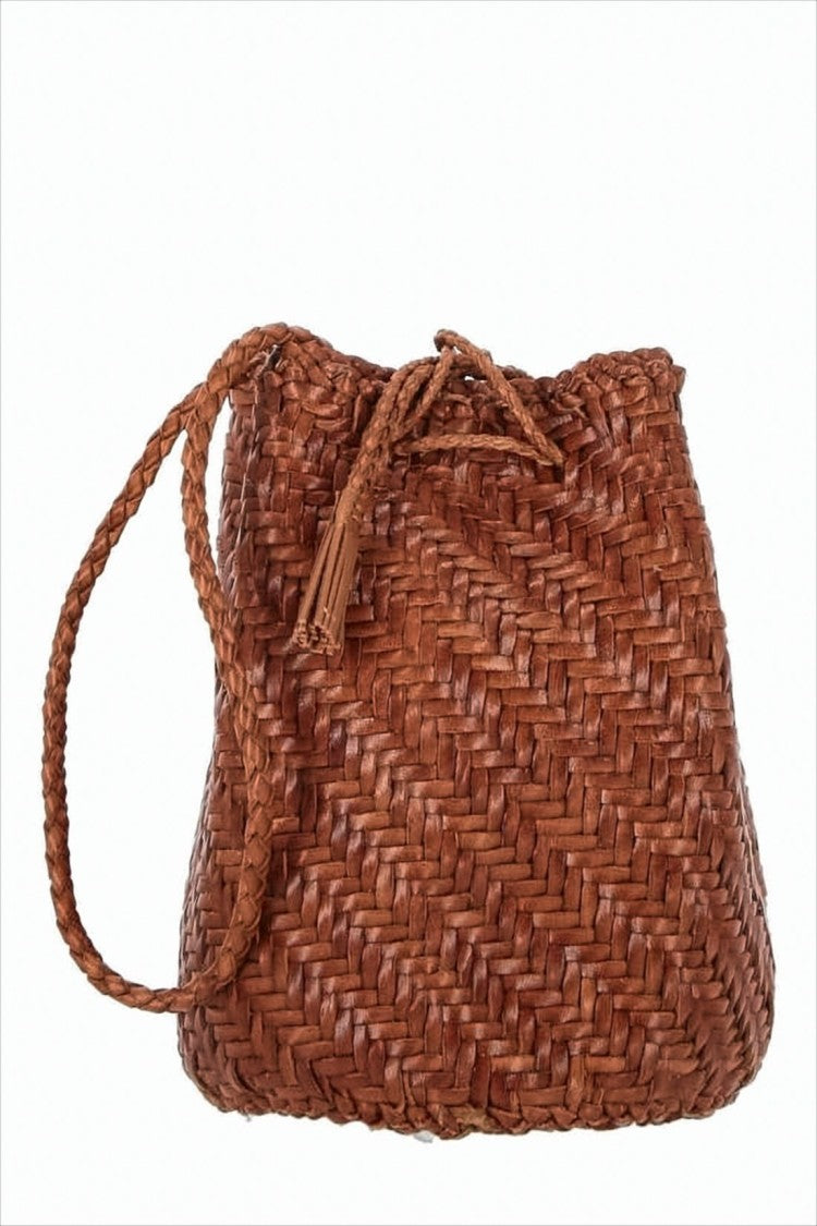 Dragon Diffusion Woven Buffalo Leather Shoulder Bag