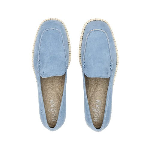 Hogan Light Blue Low Shoes