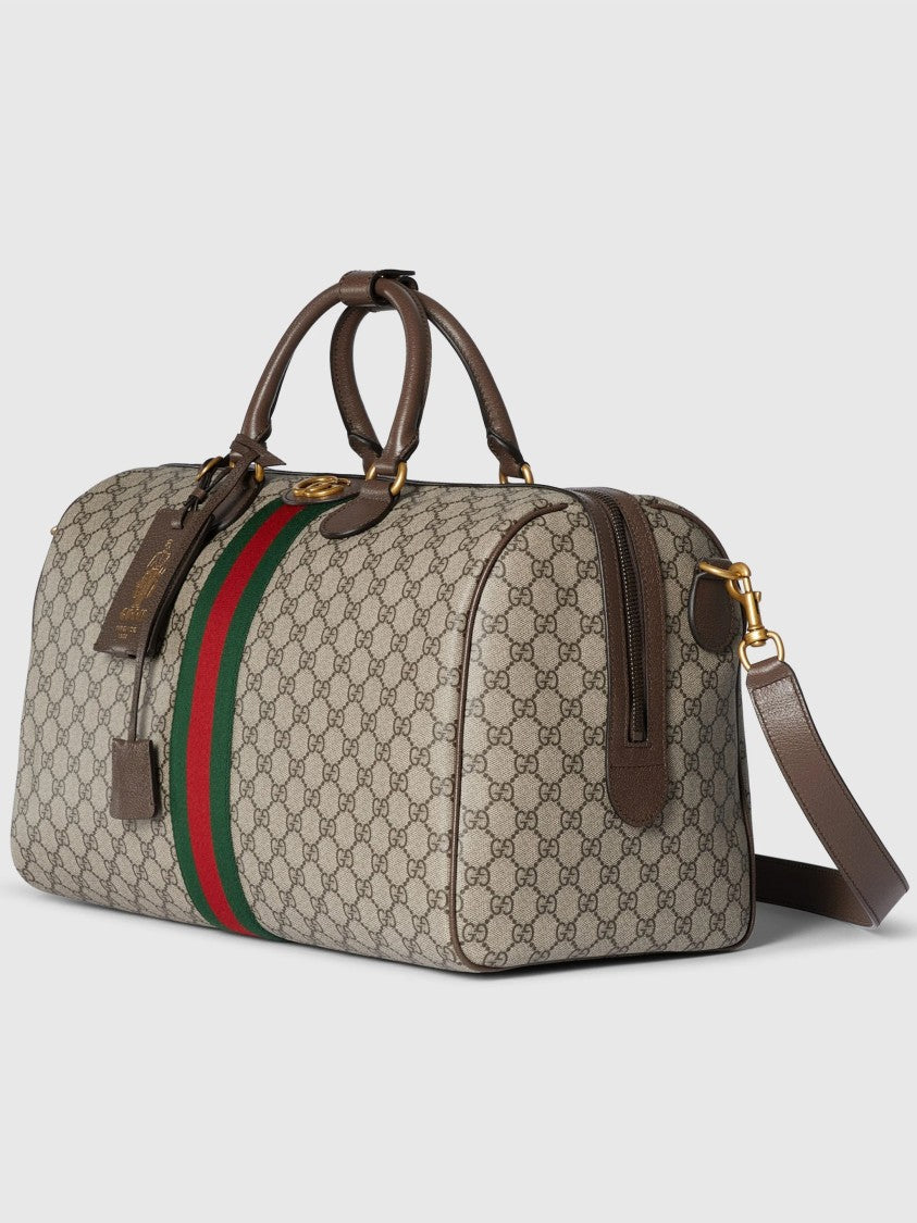 Gucci Beige Gg Icon Structured Canvas Duffle