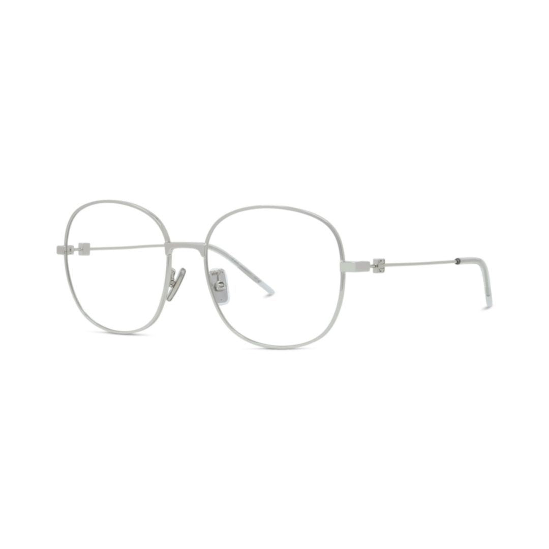 Givenchy Gv50086u Square-Shaped Silver-Toned Eyeglasses With Minimalist Design