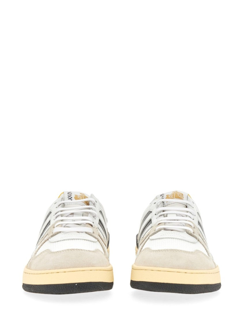 Lanvin Mesh, Suede And Nappa Leather Sneaker