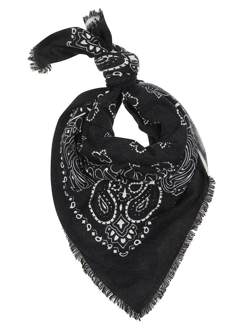 Kujten Hachiko Bandana Fringed Cashmere Scarf