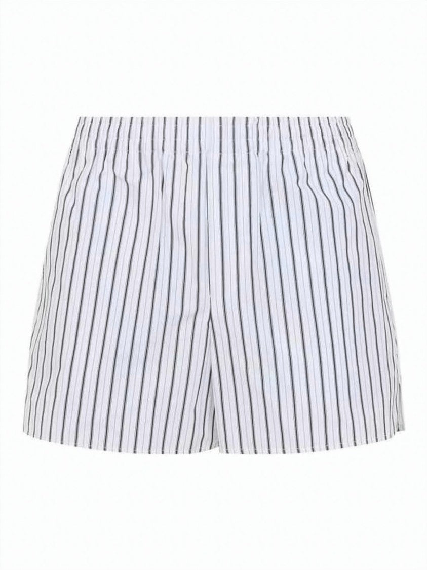 Ami Paris Vertical Striped Cotton Shorts