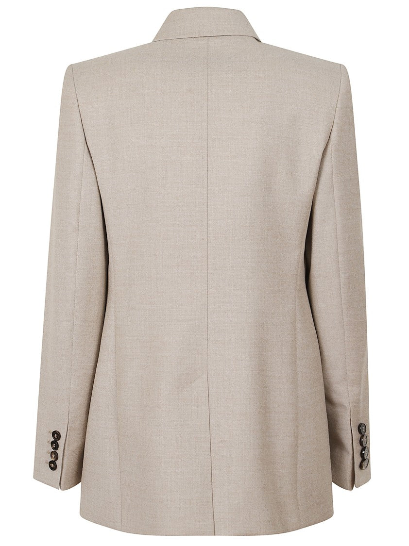 Max Mara Beige Stretch Wool Blazer