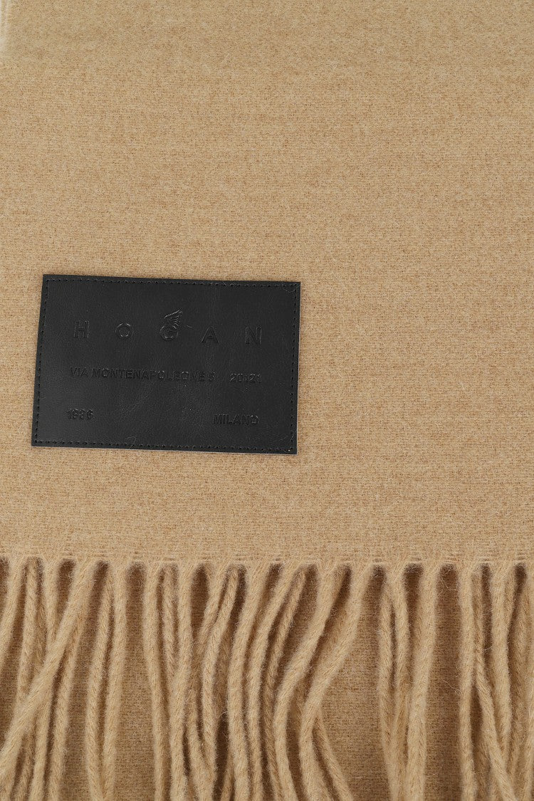 Hogan Soft Beige Wool Scarf