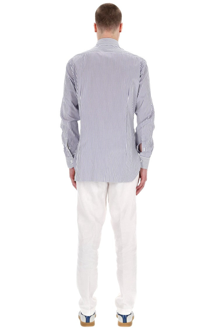 Barba Cult Line Cotton Tailored Stripe Shirt