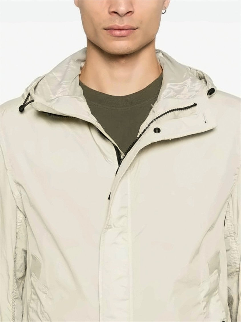 Stone Island Minimalistic Nylon Jacket With Adjustable Hood