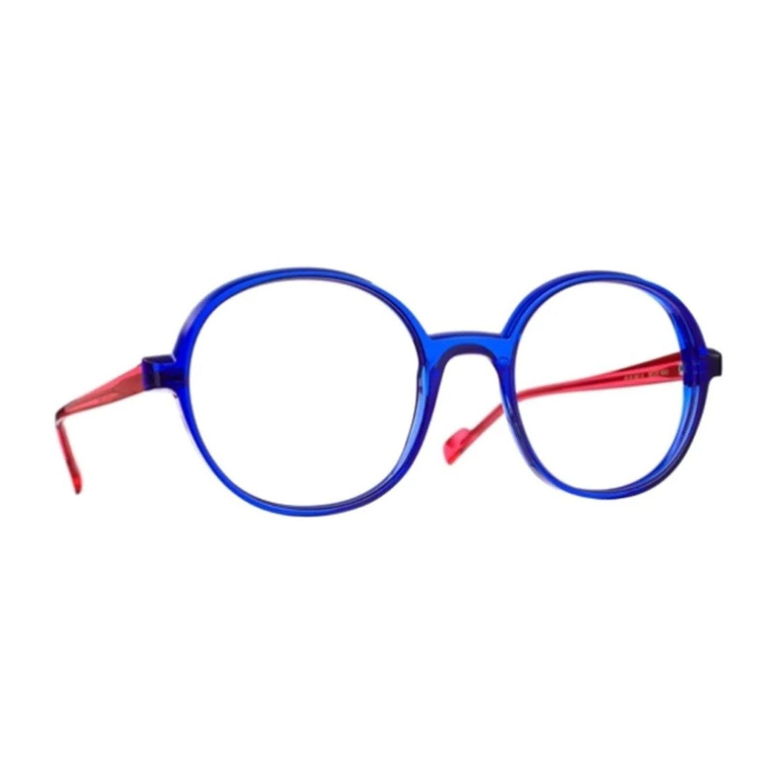 Caroline Abram Blue Bisou Translucent Round Sunglasses