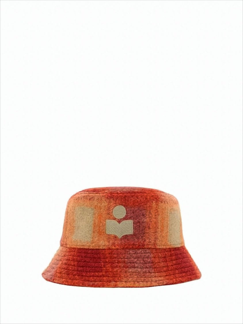 Isabel Marant Textured Gradient Bucket Hat With Abstract Emblem
