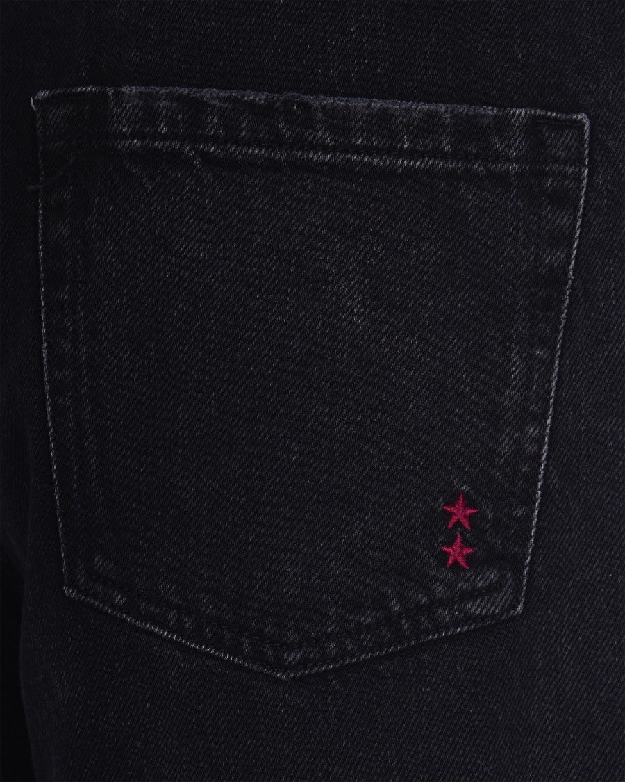Icon Denim Graphite Black Wide-Leg Jeans With Five-Pocket Design