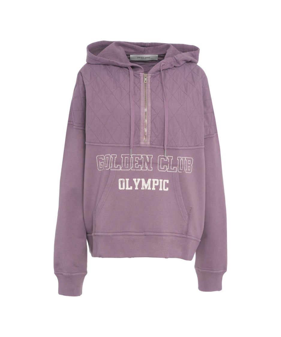 Golden Goose Hooded Sweatshirt With Quilted Detail