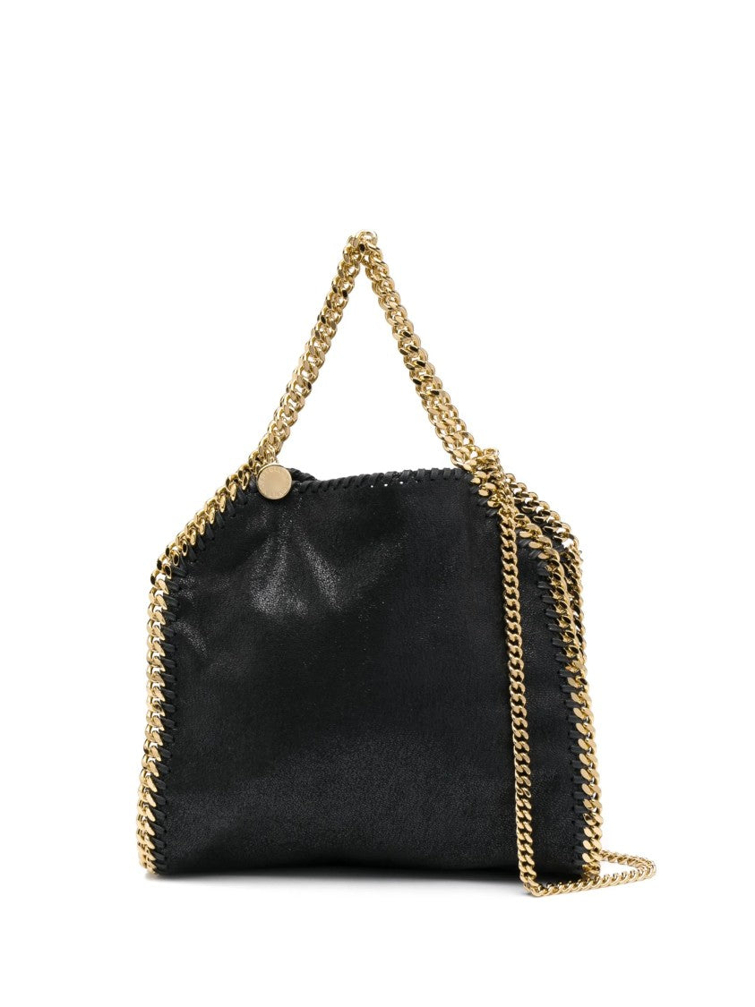 Stella Mccartney Black Falabella Mini Chain Trim Totes