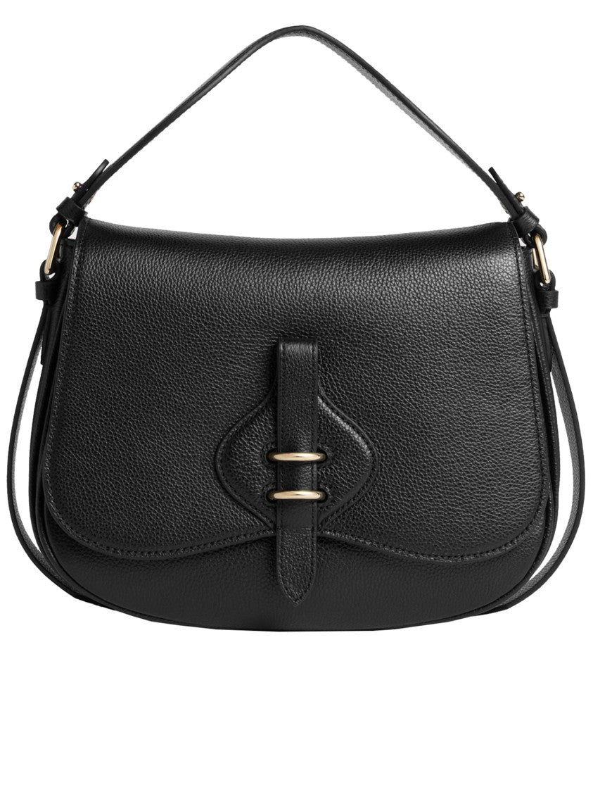 Coccinelle Mavery Textured Leather Gold-Hardware Handbag