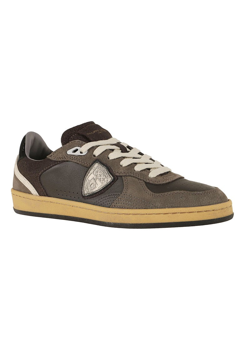 Philippe Model Pgal Low Patent Leather Accent Sneakers