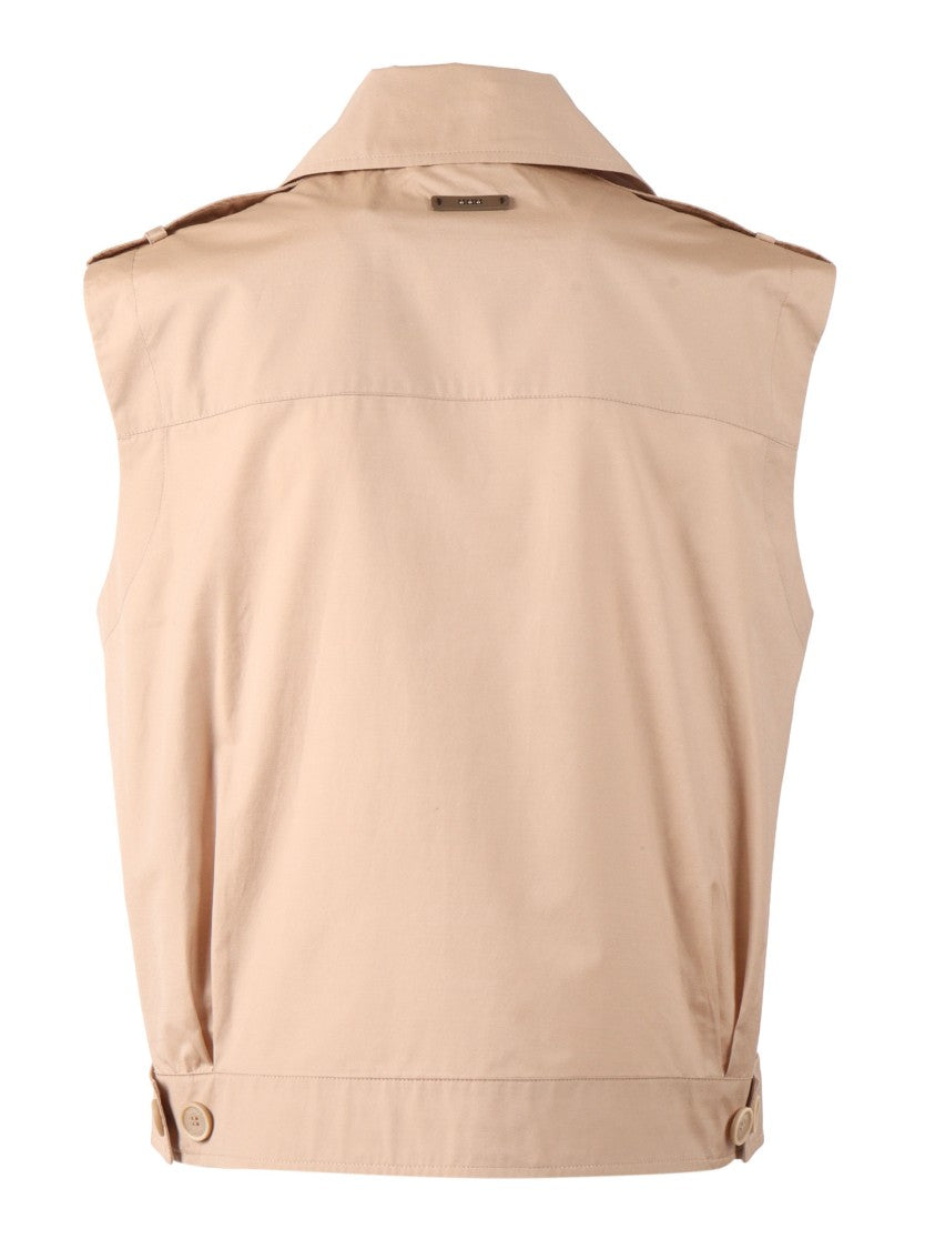 Peserico Tailored Sleeveless Flap Pocket Vest